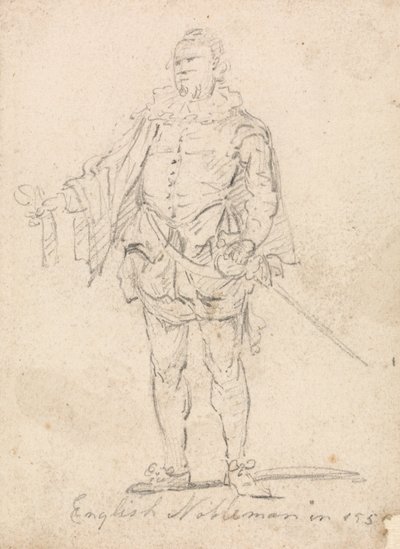 Figure Costume Study- English Nobleman by Thomas Girtin